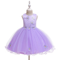 Children's Dress Floral Princess Dress One Year Old Celebration Dress Girls Dress Mesh Flower Children's Dress