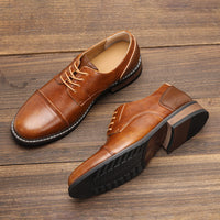 Business Formal Wear Cross-border Plus Size Retro Summer Men's Fashion Leather Shoes
