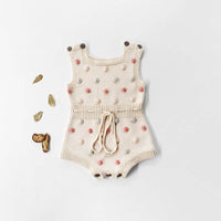 Handmade colorful hair ball baby romper romper