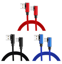 Double elbow cloth knitted fast charging data cable