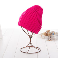 Lovers knitted hat candy color