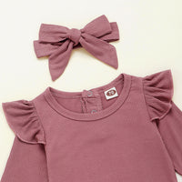 Three-piece lace trousers headband