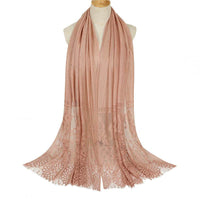 Solid color hollow scarf