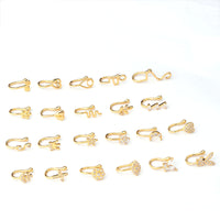 Brass-set Zircon Non-porous Piercing Clip Nose Ring
