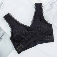 European And American Gathered No Steel Ring Bra Set