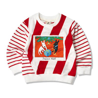 Warm Boy's Round Neck Cartoon Printed Sweater