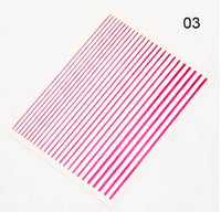 Nail art fluorescent line adhesive stickers