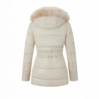 Snow And Snow Cotton Jacket With Lightweight Quilted Hooded