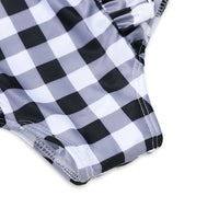 Ruffle Plaid Bathing Suit