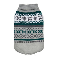 Pet Sweater Leaf Pattern Lapel Sweater