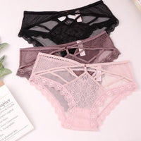 Non-marking Lace Feminine Breathable Strap Mid-Waist Girl Briefs
