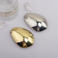 European And American Fashion Metal Egg Shell Hair Styling Minimalist Design Oval Shield Spring Clip Hair