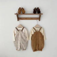 Suspender Pants Men And Women Baby Cartoon Corduroy One-piece Long Climbing