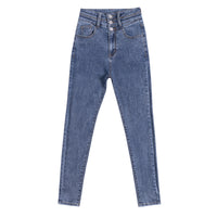 Slim Slim Denim Pencil Pants With Stretch Feet