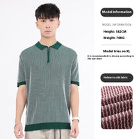 Ice Silk Polo Shirt Short-sleeved Men's High-grade Light Luxury Business