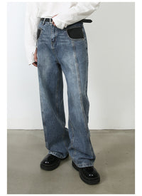 Vintage Jeans Men's Special-interest Design Pants