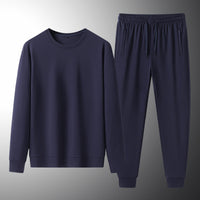 Tencel Roman Sports Leisure Men's Spring And Autumn Sweatshirt And Sweatpants Two-piece Suit