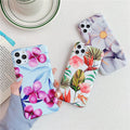 Compatible with Apple, Flowers Banana Leaf Phone Case For iPhone 11 11Pro Max XS Max XR 6 6S 7 8 Plus X Retro Floral Soft Phone Cover