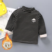 Children's base shirt plus velvet thick single piece