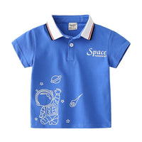 Children's Short Sleeve Top With Lapel Collar