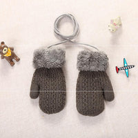 Winter Neck Fall-proof Knitted Warm And Velvet Gloves