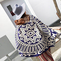 Ethnic Style Cotton And Linen Scarf Seaside Travel Oversized Beach Towel