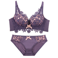 No trace underwire bra set