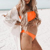 Pregnant women tube top swimsuit