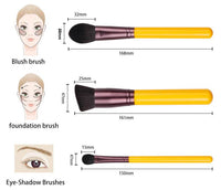 11 little yellow duck makeup brush set