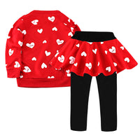 Children's fake two long-sleeved sweater dresses for girls