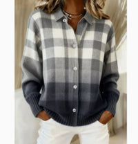 Womens Oversized Cardigan With A Notched LapelPerfect As An Inner Layer Or Standalone Piece