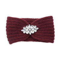 European And American Diamond Knitted Headband Ear Protector