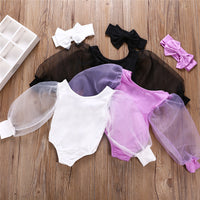 Three-color romper + headband set