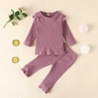 Children's Two Piece Cotton Housewear With Flying Sleeves