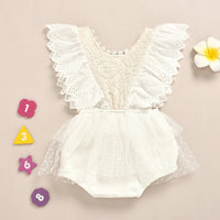 Romper flying sleeves jumpsuit lace romper