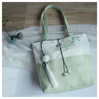 Artistic Retro Canvas Chinese Style Shoulder Handbag