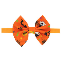 Children's pumpkin head elastic bow headband