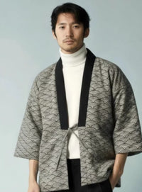 New Japanese-style Half-wrap Cotton Coat Warm Padded Cotton Outerwear With A Quilted Design