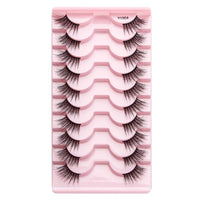 Flat Half False Eyelashes Sheer Root Women's Team Internet Hot Anchor Eye Beauty Japanese Natural Thick Eyelash