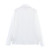 Fashionable Embroidered See-through Women's Long-sleeved Shirt