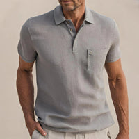 Ins Summer V-neck Polo Shirt Button Short-sleeved Tops