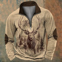 Men's Casual StandUp Collar Half Zip Pullover Sweater