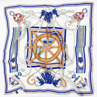 Sun shading printed silk scarf