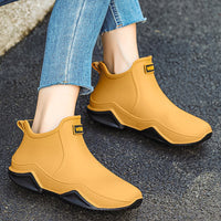 New Men's Rain Boots Short Tube Outdoor Waterproof Shoes