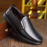Breathable Hollow Hole Sandals Cowhide Middle-aged And Elderly Genuine Leather Soft Bottom Leather Shoes
