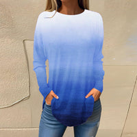 Women's Versatile Long Sleeve T-shirt Personalized Street Style Loose Print