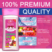 Glutathione Whitening Oil Fast Action Whitening & Anti Aging Body Oil Fruit Berry Collagen Skin Care 200ml