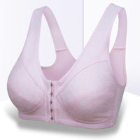 Vest Style Large Size Front Button Bra Without Steel Ring