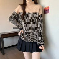 Pullover Sweater Half Turtleneck Temperament Youthful-looking Top