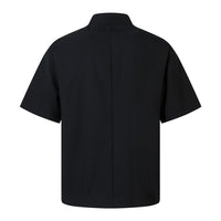 Fashion Stand Collar Short Sleeve Shirt Men